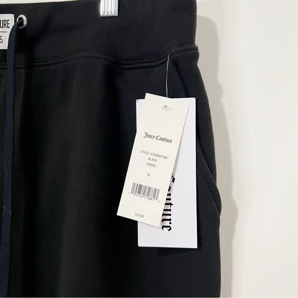 Juicy Couture Black High Waist French Terry Sweat Shorts Size XL - Picture 6 of 9
